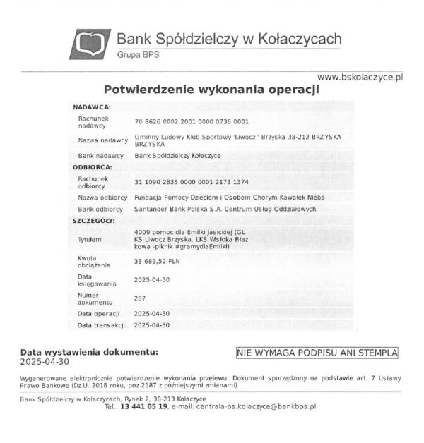 Wspólnie dla Emilki – Piknik Charytatywny w Brzyskach zakończony wielkim sukcesem