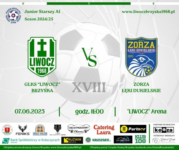 Ostatnia XVIII kolejka sezonu Junior Starszy A1