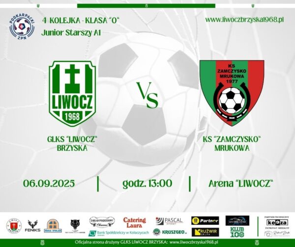 W 4 kolejce Juniorzy Starsi zagrają o punkty z KS Zamczysko Mrukowa