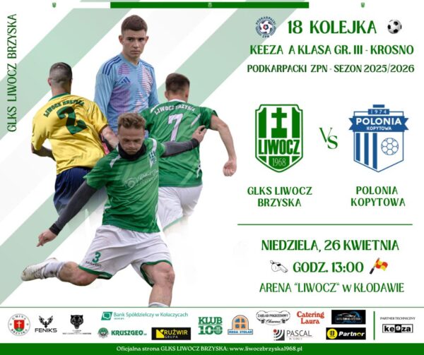W 18 kolejce zagramy z Polonią Kopytowa
