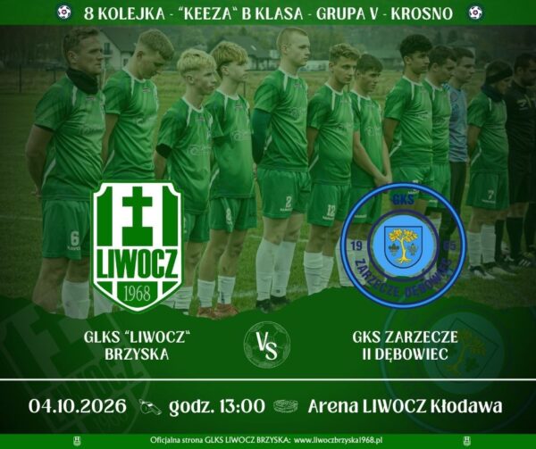 ⚽🔥 PRZED NAMI VIII KOLEJKA B KLASY – GRUPA V KROSNO!