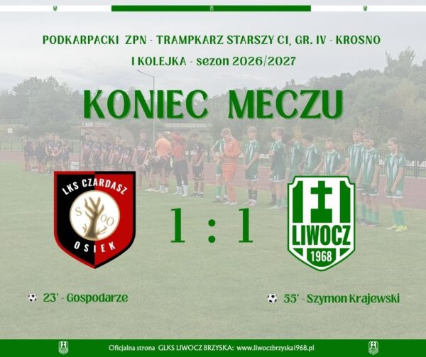 ⚽ Udana inauguracja Trampkarzy Starszych C1! Remis w Osieku Jasielskim